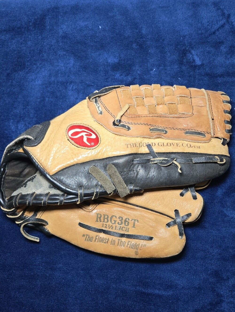 Baseball Glove Mitt Rawlings RHT RBG36T 12 1/2 Inch Basket Web Fast Back
